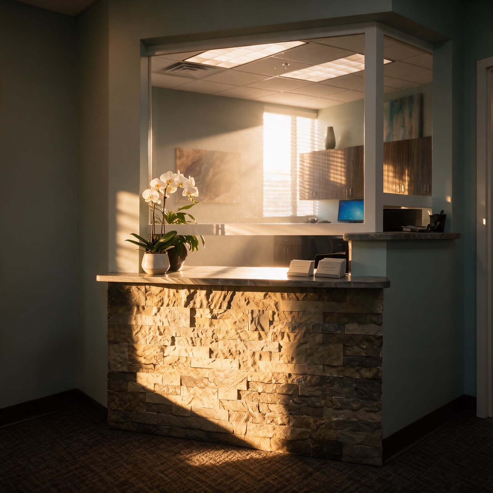 Reception area at the Midlothian office